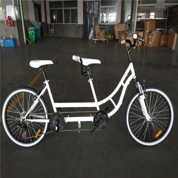 Aluminum Rim 24 Inch Double Seater Tandem Bike for Family Touring and Sightseeing