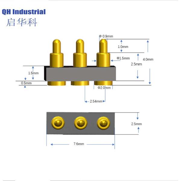 3Pin Norway Ce Standard Female Connector Magnetic spring loaded pin Connector Magnetic spring loaded pin Cable Connector