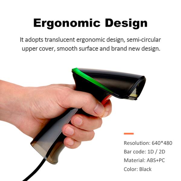 DC5V USB Wired Handheld QR 2D Barcode Reader Scanner For Mobile Payment