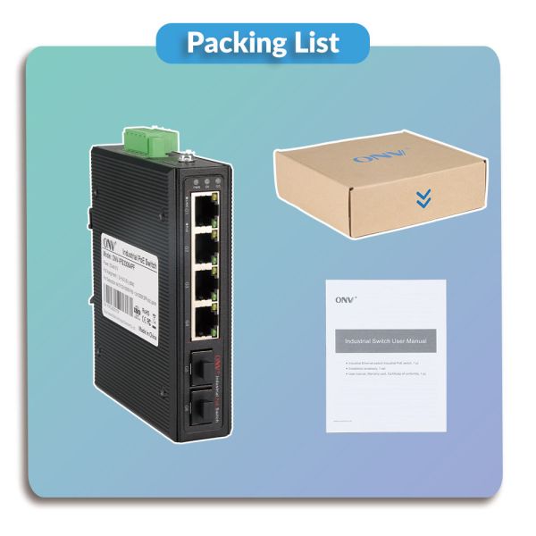 6-port Gigabit Industrial PoE Switch with 30W per Port and Unmanaged Operation