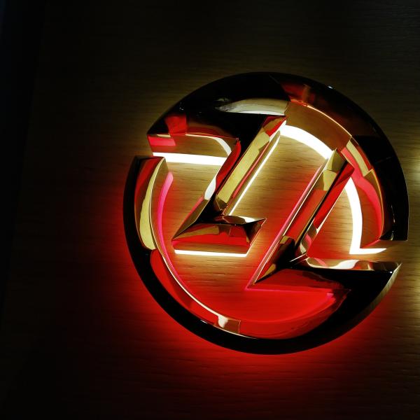 Stainless Steel Backlit Channel Letter Signs 40mm Depth 4000K