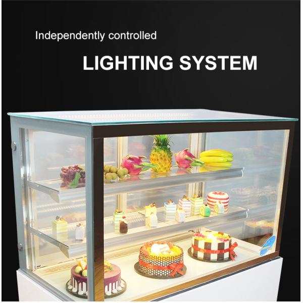 Коммерчески белой Refrigerated стойкой замораживатель витринного шкафа десерта торта для пекарни