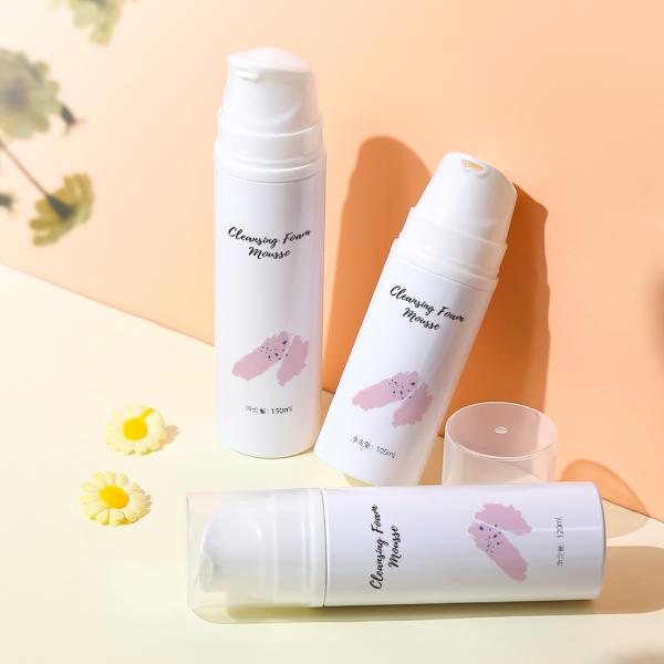 White PP Foam Pump Bottle 100ml 150ml Refillable Airless