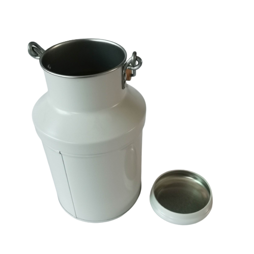 Vintage Decorative Metal Tin Milk Churn With Wood Handle Sweets Tin Packaging