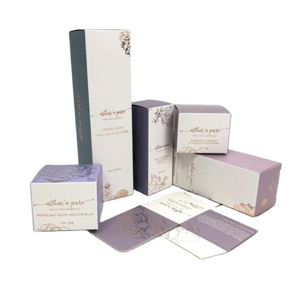Ouro de empacotamento feito sob encomenda Logo Paper Box das caixas do creme do olho da caixa de Skincare
