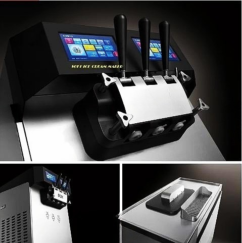 Automatic Italian Ice Cream Machine with Wooden Case and Milking Machine Spare Parts