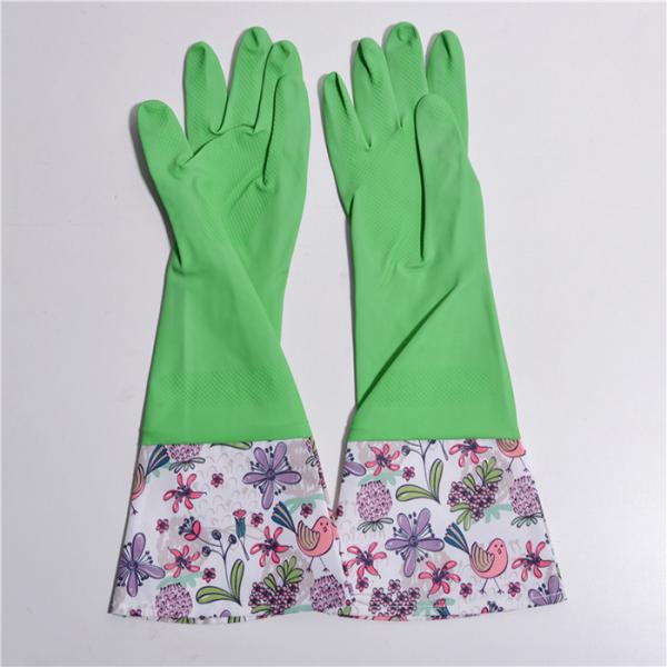 Длина 390мм перчаток многоразового дополнительного длинного рукава резиновая для красивых женщин