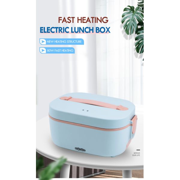 CE Certified Electric Lunch Box 1.8L Fast Heating, Portable Bento Food Warmer 304 Stainless Steel Car & Home Dual-Use, 5-in-1 Mini Heated Meal Container