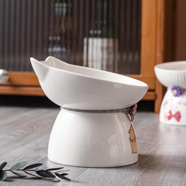 Dishwasher Safe Ceramic Pet Water Bowl , Easy To Clean Microwave Safe Travel Dog Bowl