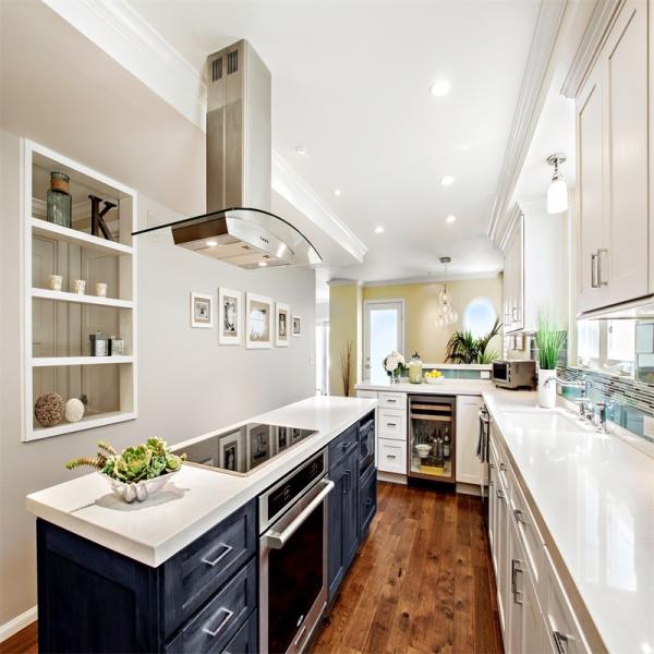 Customized Veneer Color Wooden Kitchen Cabinet Cupboard for Modern Italian Kitchens