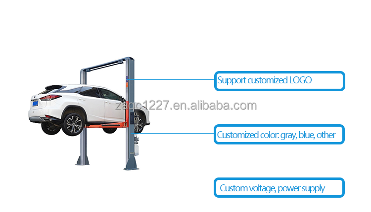 Two Post Hydraulic Auto Lift 5000kg Capacity 1800mm Lift Height Car Lifting Machine