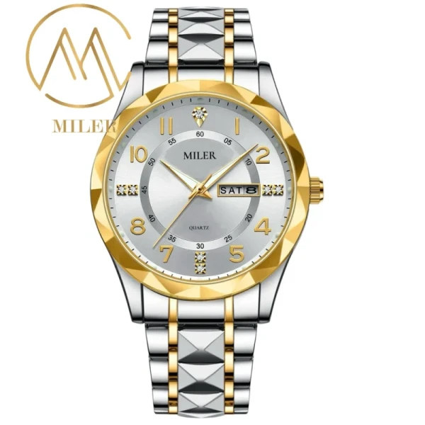 Miler Men's Quartz Dress Watch 30m Waterproof Stainless Steel