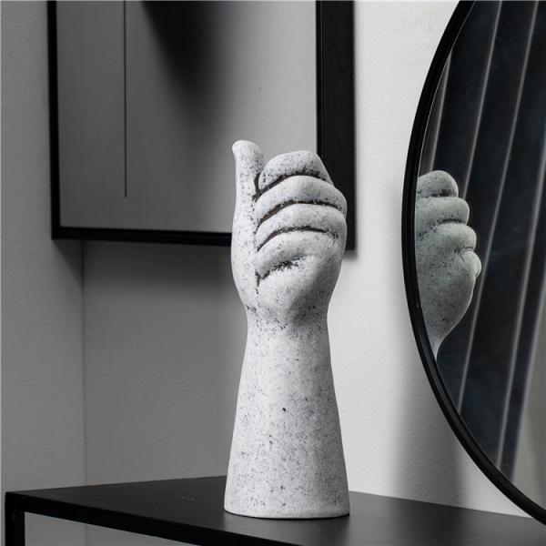 High quality home decoration pieces hand shape art ornament office room interior tabletop decor ceramic home decor