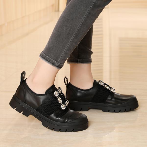 Black Flat For Women New Styles Office Lady Shoe , Casual Mary Jane Flat Shoe