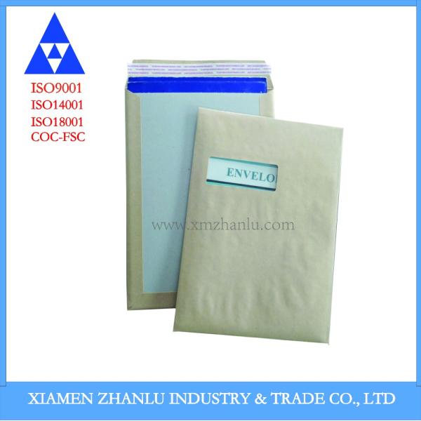 Bboard Envelope Book Mailer Brown Kraft Board for White Lined-Chip Board Market