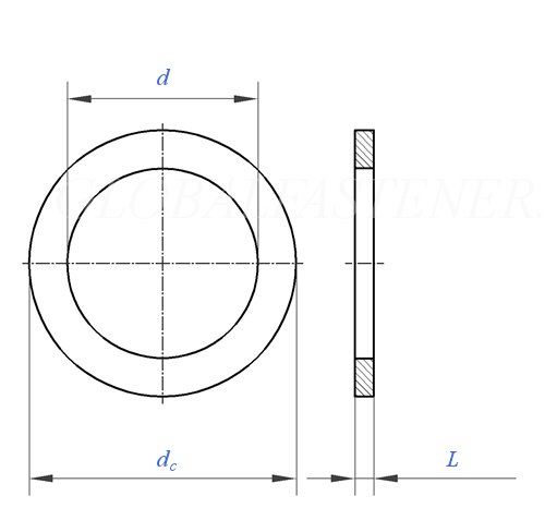 DIN988 SS304 316 M3 к шайбе шиммы M170 стальной плоской