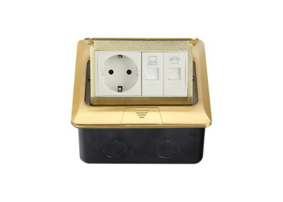 Conference Room Pop Up Power Socket With RJ45 Zinc Copper Alloy Bracket