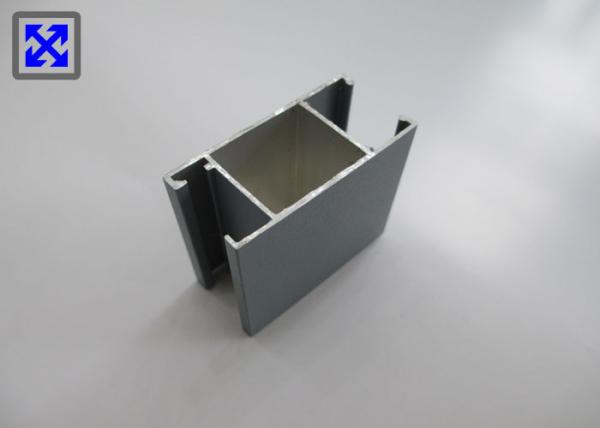 Black Sand Blasting Aluminum Door Profiles Durable For Balcony / Living Room