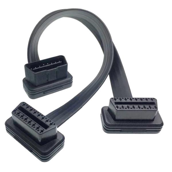24v OBD2 Male Connector with MOLEX Connector OBD2 Flat Cable Featuring ABS/PVC Material and Pins Plating Nickel/Golden