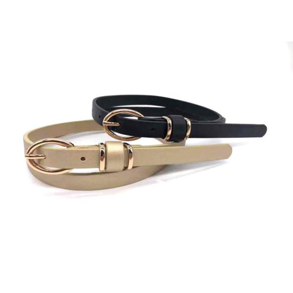 Alloy Buckle Women Skinny 1.5cm PU Casual Dress Belt