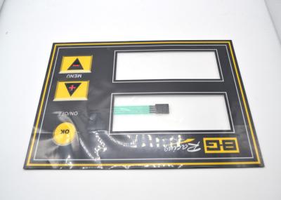 Interruptor de tecla tátil da membrana da abóbada do metal com logotipo claro do costume da janela dois