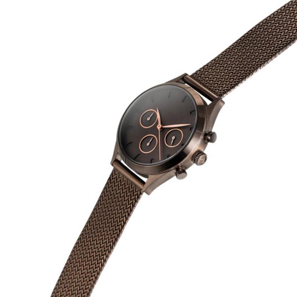 IP Bronze Coating Ladies Stainless Steel Watches , Luxury Women'S Chronograph Watch