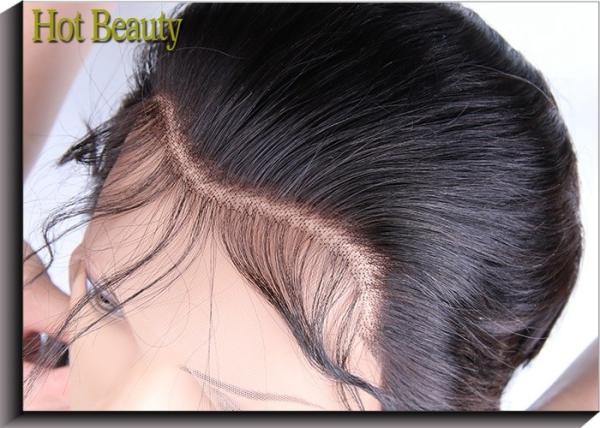 Natural Black Top Closure Straight Hair Ear to Ear Lace Frontal Human Hair Material