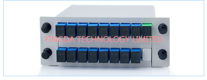 Алюминий Splitter стекловолокна LGX PLC сети GPON 2 шасси кассеты шлица