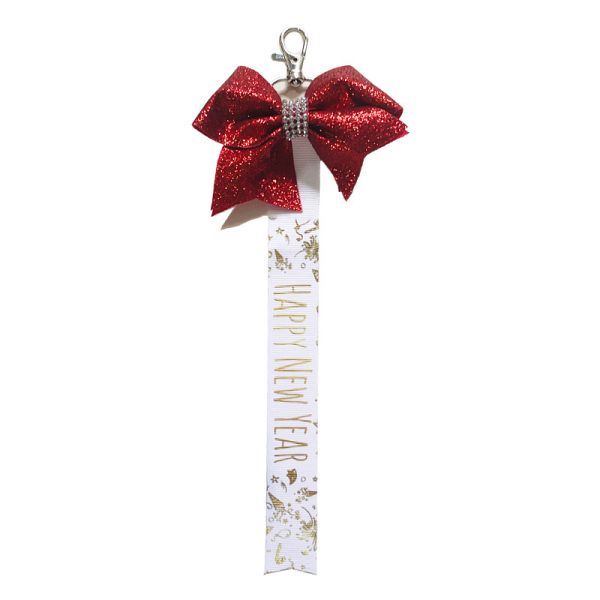 Unique Personalized Gifts Pre-Tied Sublimation Blank Bowknot Keyring With Double Sided Printing Ribbon Lanyard DIY Colored Cute Bow Decoration