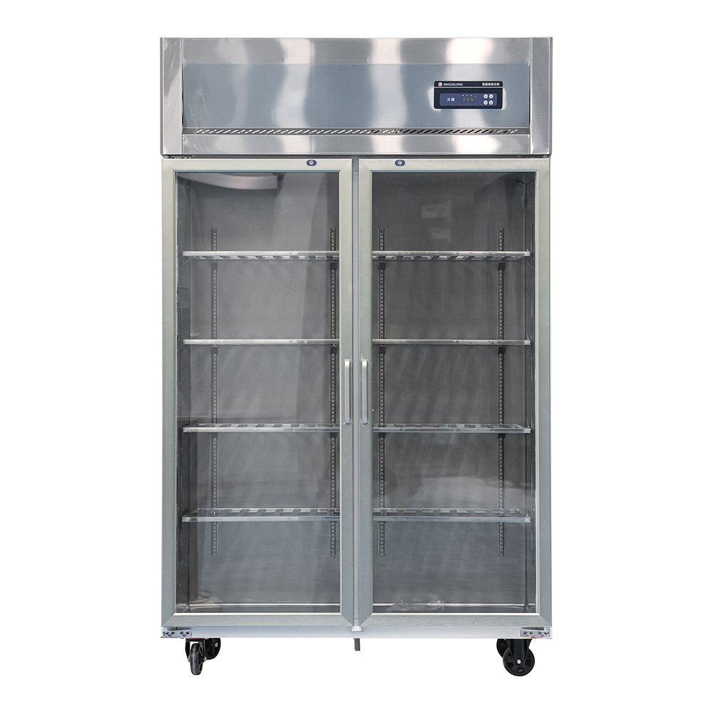 2 - 8C Stainless Steel Commercial Freezer 110V 60Hz Two Door Refrigerator