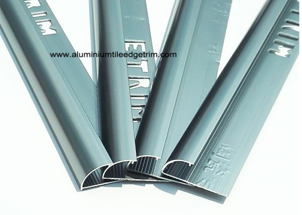 8mm Half Round Aluminium Tile Trim Polished Sapphire Blue For Kitchen