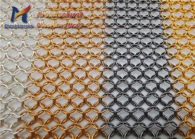 Fio 25mm decorativo Mesh Panels da cortina 1.5mm do correio de corrente de SS316L
