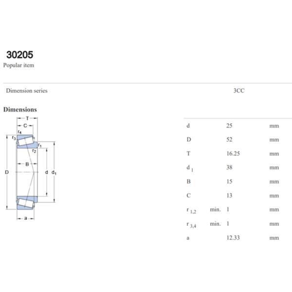 Single Row Tapered Roller Bearings 30205 Bearing 25×52×16.25mm Used In Rolling Mills In The Steel Industry