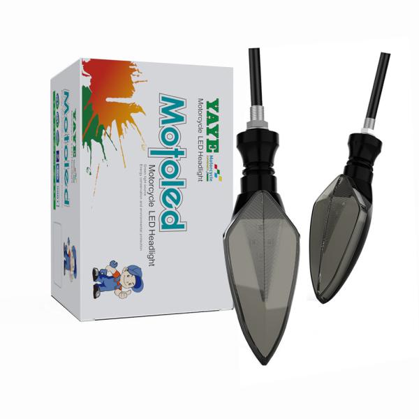 Lâmpadas de direção de motocicleta à prova d'água de voltagem universal de 12 V LED Indicador de sinal de virada