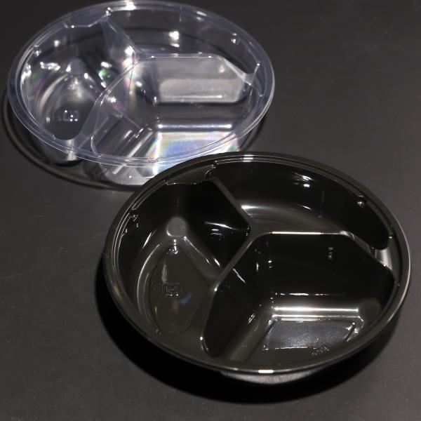 Round Shaped Plastic Food Plate Plastic Round PET Trays BPA Free For Cold Food