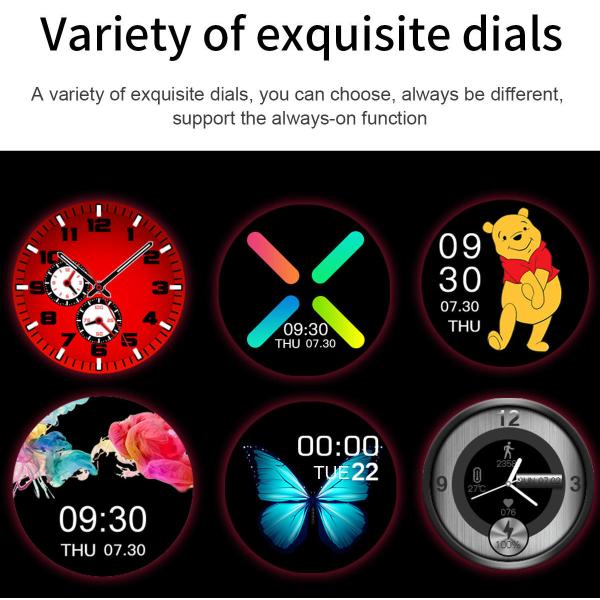 1.54 Inch Sleep Monotoring Smart Watch Music Control Weather Push For Women Sporting