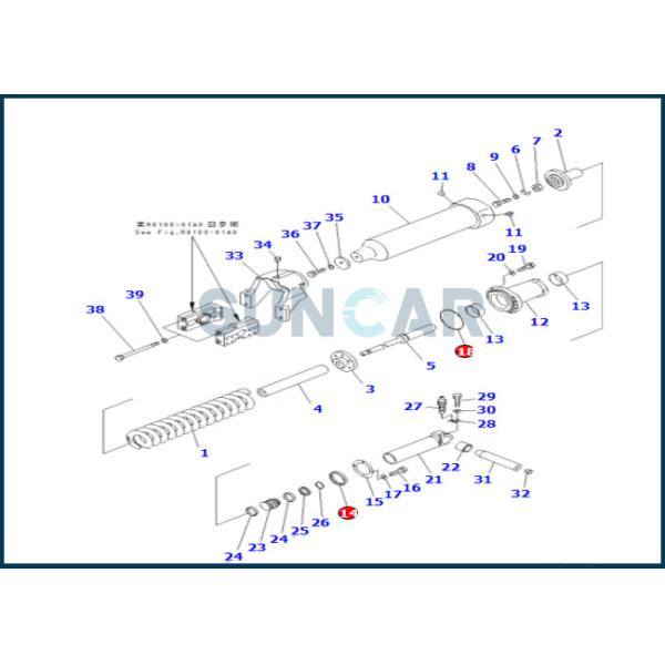 Набор 17A-30-14261 17A3014261 уплотнения регулятора следа приспосабливает бульдозер KOMATSU D155A, D155AX