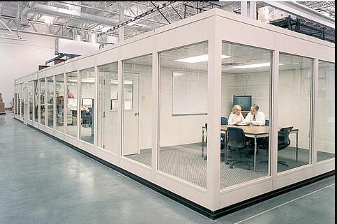 Modular Cleanroom with HEPA Filter And Perfilter Featuring Glass Magnesium Rock Wool Sandwich Panel 50mm and Double-layer Vacuum Organic Glass