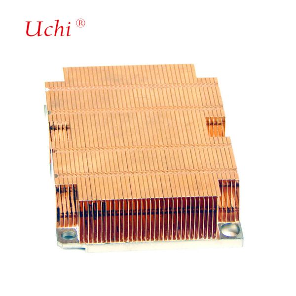 High Density Stacked Al Cu Fin Heat Sink Heat Pipe for Server Optical Cooling