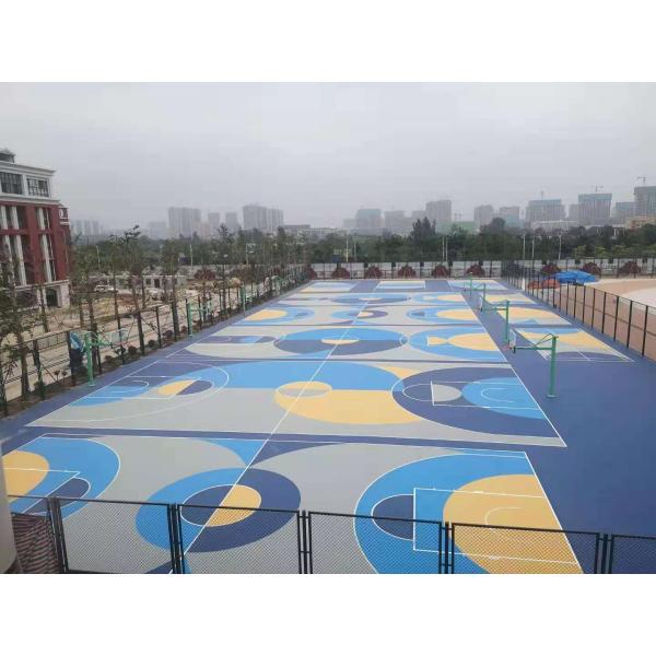 Silicon PU Synthetic Basketball Court Flooring Non Toxic