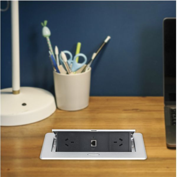 Recessed Pop Up Electrical Outlet Countertop Australian Plug Power Sockets For Office Desk