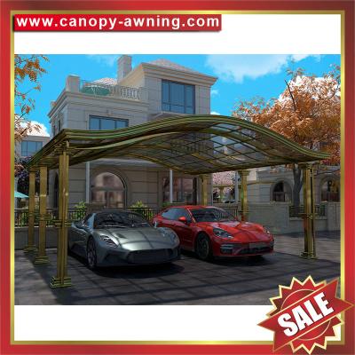 luxury rome style backyard polycarbonate aluminium park double cars shelter canopy awning cover carport for sale