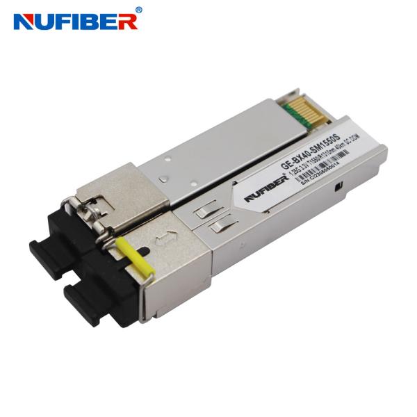 1.25Gbps Bidi Simplex SFP Module Gigabit SFP Transceiver 1310nm/1550nm 20km SC DDM