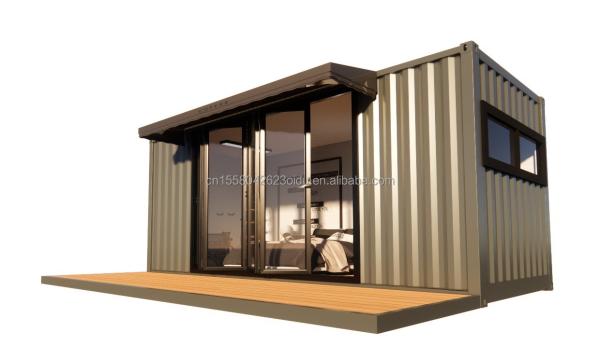 Residential Modular Prefabricated Trailer with 50/75/100mm Wave Sandwich Panel Walls 20ft Modern Design Style