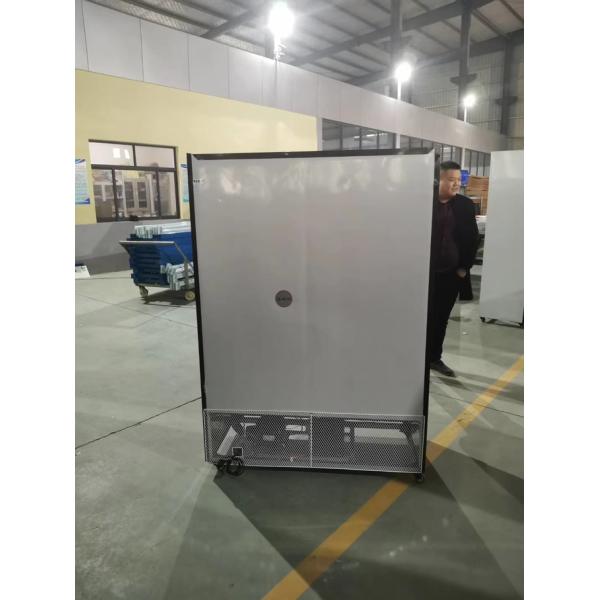 Double door glass door stainless steel air-cooled large capacity beverage cabinet