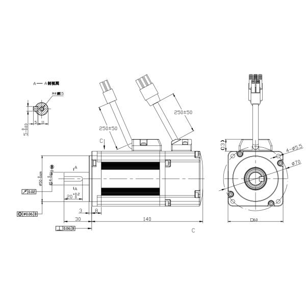 Моторы сервопривода Dorna Ac 0,4 Kw 400W 1.27Nm 60DNMA2-0D40DKAM