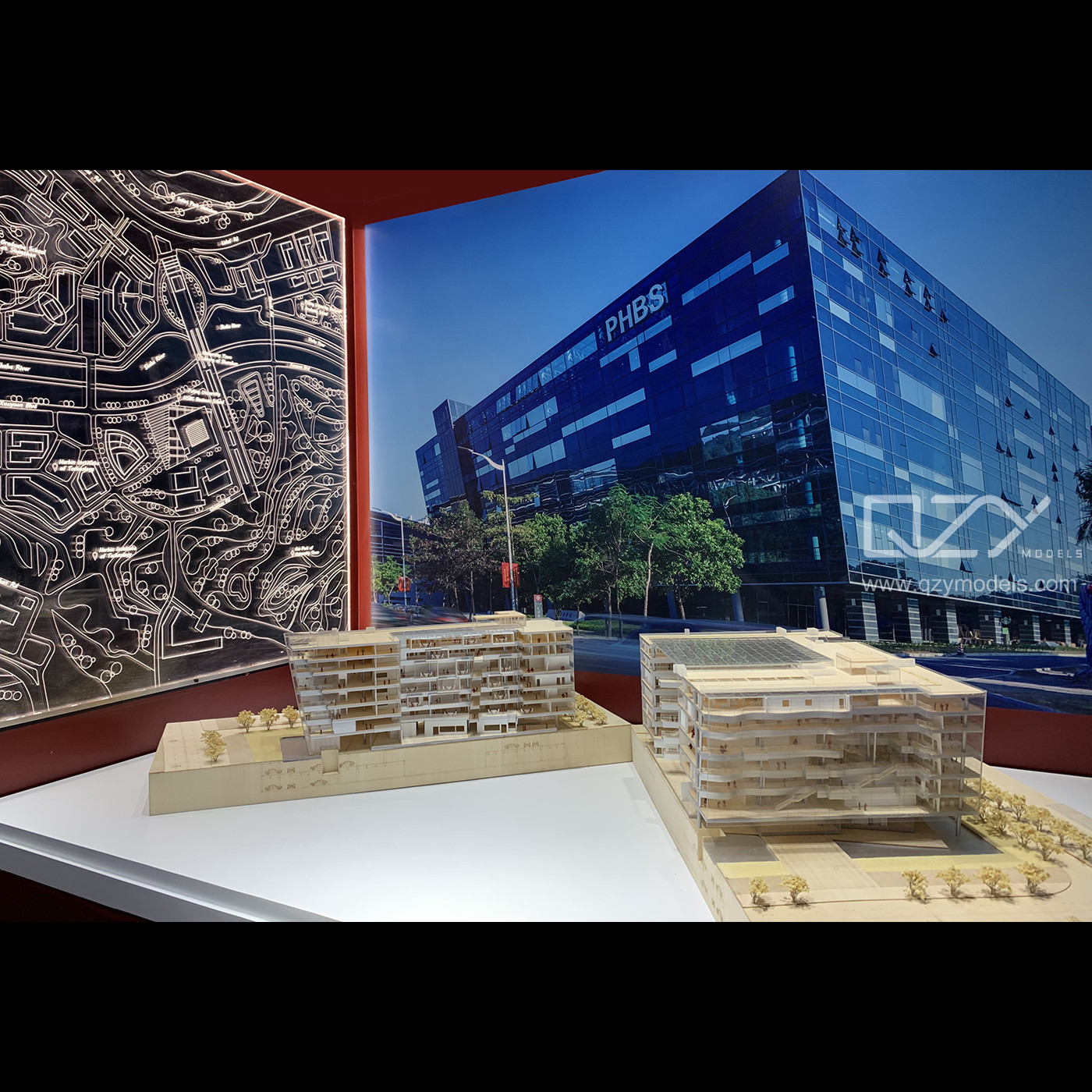 Huayi 1:200 3D печать архитектурная модель лазерная резьба Шэньчжэнь PHBS секция модель