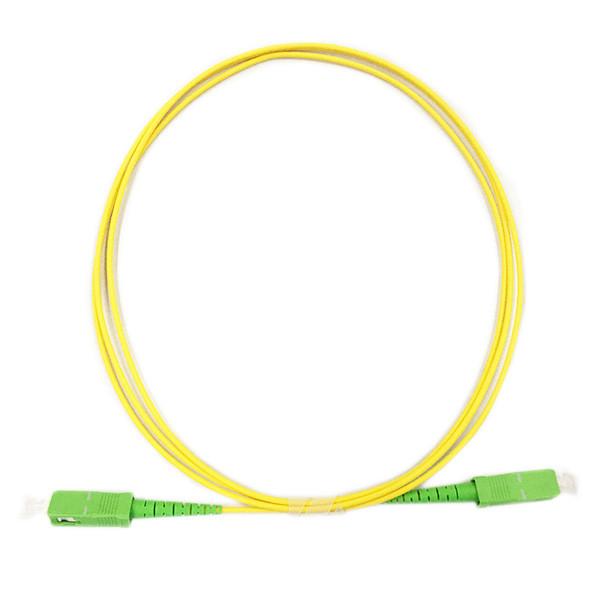 Rugged Yellow Fiber Optic Patch Cord SC / APC - SC / APC For Telecommunication