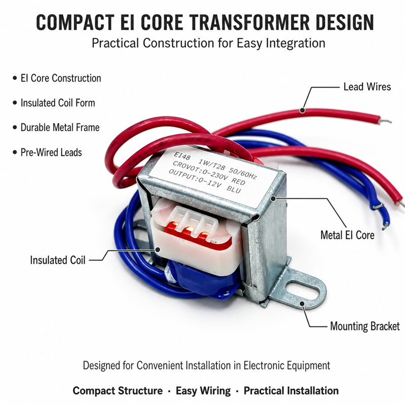 EI28 Series Low Frequency Power Transformer AC 220V to AC 15V Single Phase for Appliance Use