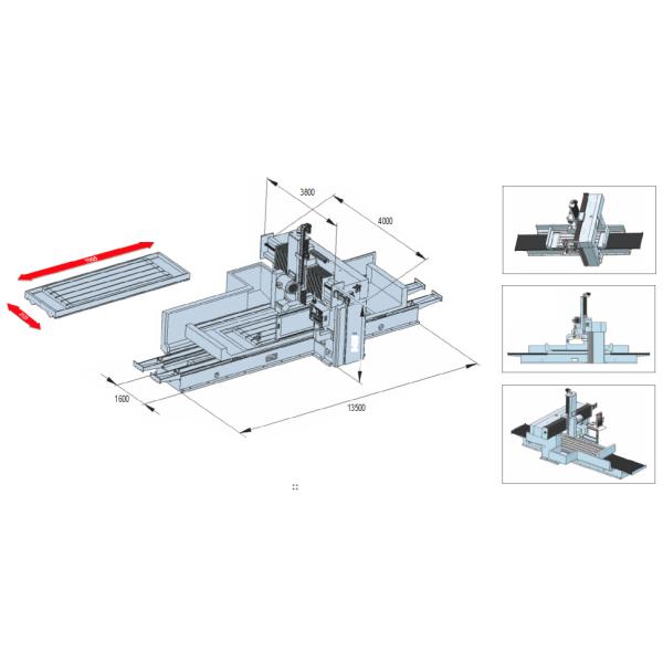 P2060 Hotman три оси Промышленный Gantry CNC Machine 3 Прочный антикоррозионный